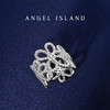 ANGEL ISLAND「洛拉Lola」镂空花朵锆石可调节开口戒指 商品缩略图3
