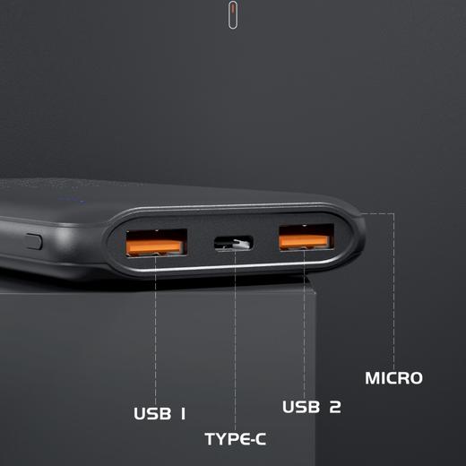 MINEJONI移动电源快充P9自带线10000毫安22.5wP11双向PD快充20000毫安P13移动电源 P13白色10000mah 商品图1