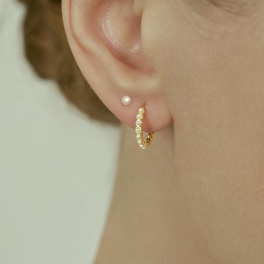 Oflye潮流饰品  小香风珍珠耳环女新款高级感精致耳饰气质轻奢耳扣 商品图0