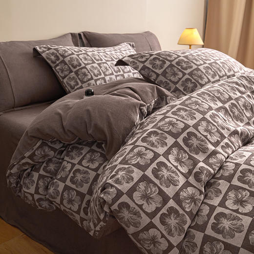 【复古三层纱提花四件套】复古三层纱四件套良品提花全棉套件全棉柔软纱布民宿床品 商品图6