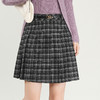 QYM 95857-Y格纹半身裙复古格纹百褶裙 商品缩略图0
