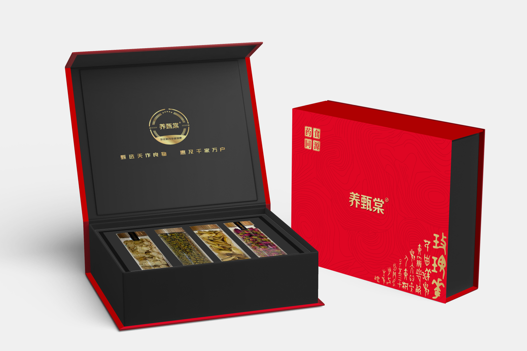 006甲骨文黄芪礼盒（西洋参（长白山） 110g 黄芪（甘肃陇西） 140g 碧潭飘雪（峨眉山） 100g 玫瑰花干（山东平阴） 60g）