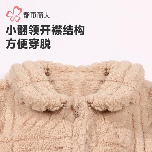 都市丽人睡衣男童女童可穿法兰绒提花家居服长袖长裤童装JHH1F3 商品图4