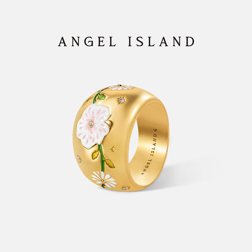 ANGEL ISLAND「花园」彩色/白色滴釉浮雕花卉戒指 商品图2