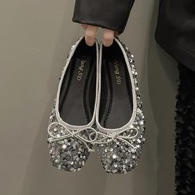 法式方头浅口单鞋气质仙女软平底玛丽珍鞋芭蕾舞鞋