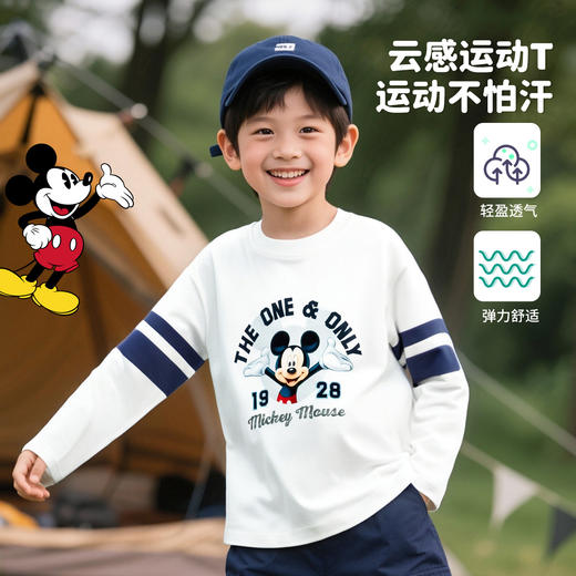迪士尼宝宝春秋男童长袖T恤XD1ES046 商品图1