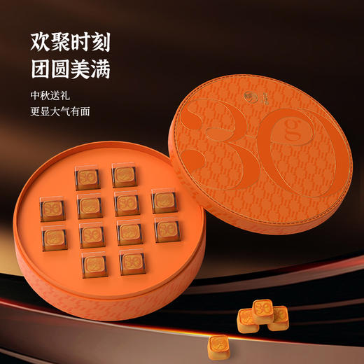 【顺丰包邮】合珍园珍享时光小点礼盒奶黄燕窝流心金腿五仁海盐芝士椰丝果仁广式月饼720g/盒 商品图1