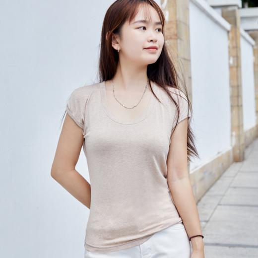 Aimi鹅蛋领小飞袖T恤|天丝+羊毛，软糯舒适，上身显瘦显气质 商品图6