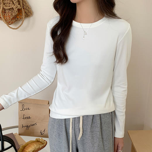 【2件装】糯叽叽气质圆领/半高领打底衫 商品图3