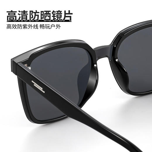 【复古百搭黑色方框墨镜】防紫外线防晒眼镜墨镜 tr90高清太阳镜 国庆出游好物  商品图3