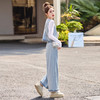 牛仔套装女2025年新款超火休闲洋气时尚减龄马甲阔腿裤三件套YDYX9317 商品缩略图3