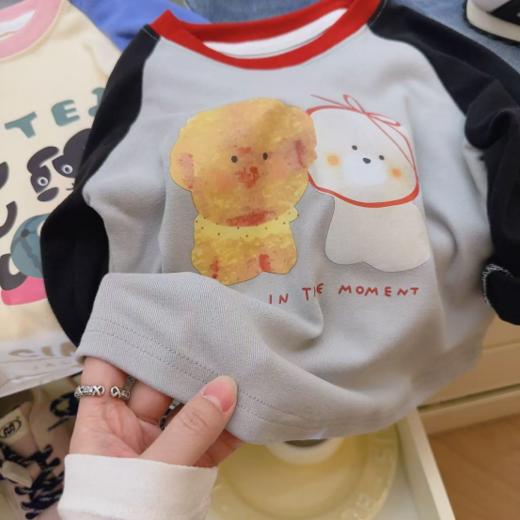 🔥秋款新品❗90-160码❗【西蒙日记·儿童卡通插肩袖百搭T恤LCCJCX】❤️内搭外穿都可，一件搞定所有场合！ ✅超柔高品质材质，💝无甲醛无荧光剂，软糯舒适，亲肤透气好穿！ 商品图5