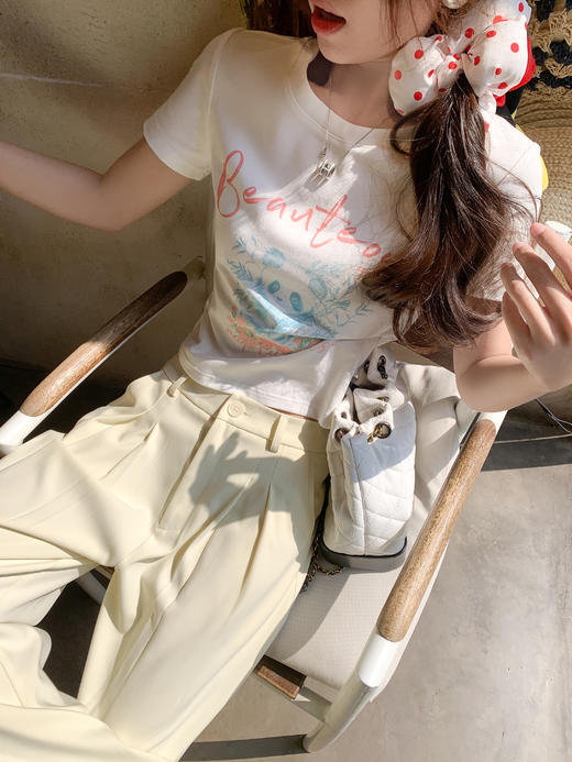 <曾小咸推荐>现货秒杀！最后一波 ！浅黄色垂感宽松西装休闲裤 日常169.99 立减90 秒杀79.99！熊猫印花短袖 日常99.99 立减40 秒杀59.99！！ 商品图7