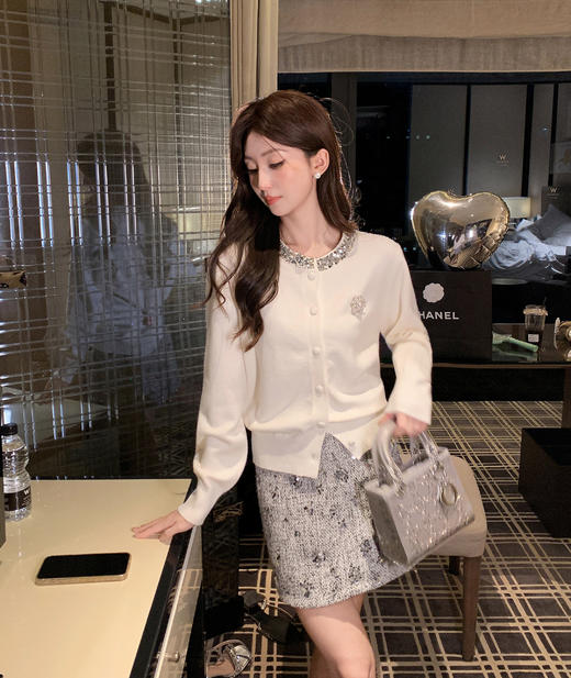 张心子【焦糖邂逅】千金感小香风亮片半身裙 U2412050 商品图13