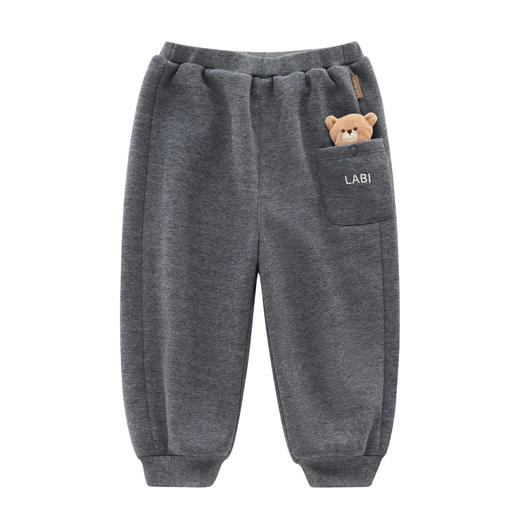 拉比童衣i5-4休闲小熊束口长裤LYDC101421 商品图4