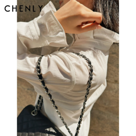 尘衣｜25F/W荷叶立领斜门襟衬衫