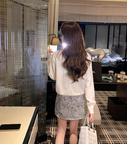 张心子【焦糖邂逅】千金感小香风亮片半身裙 U2412050 商品图14