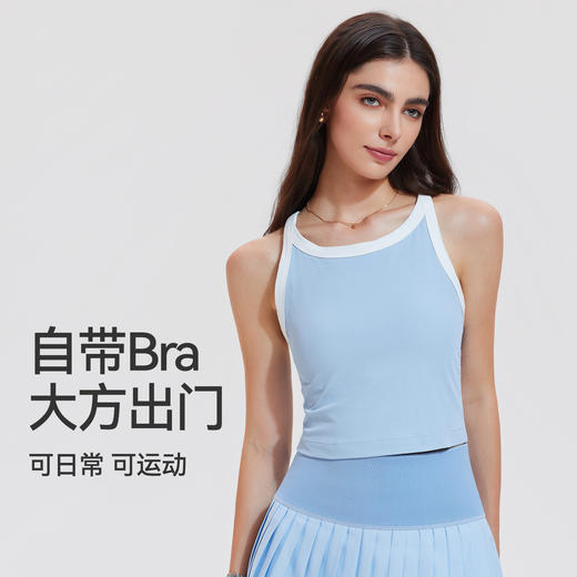 【2025上新】科里芙运动内衣女带胸垫跑步防震背心专业网球羽毛球训练美背上衣 商品图2