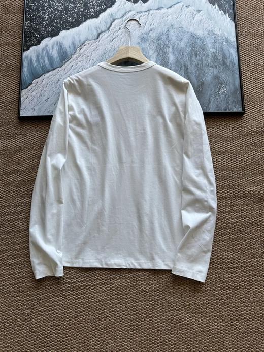 2025秋季新品A透气男子棉质长袖T恤 重工绣花印花款 商品图6