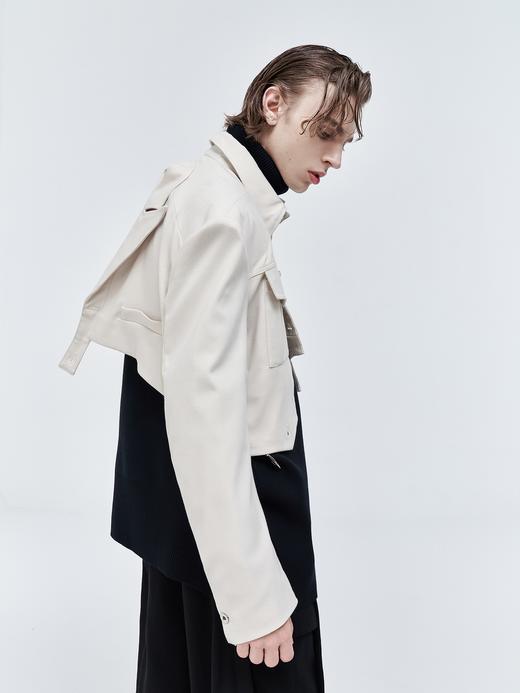 TIWILLTANG启世录“玺樾”原创设计黑白重工中山装秋季长袖男夹克 商品图3