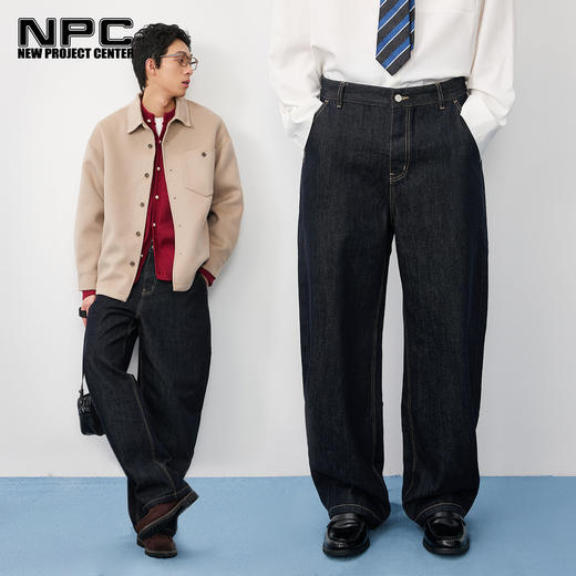 潮牌【原牛】牛仔裤复古单宁vintage弯刀裤休闲百搭中腰NP57DT60 商品图0