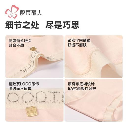都市丽人女士内裤50支棉内裤女士平角内裤女内裤纯棉内裤LKH5S9 商品图8