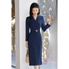 剩S 米思阳2026春季知性通勤风修身连衣裙商务OL修身显瘦中长款西装裙女4311 商品缩略图1