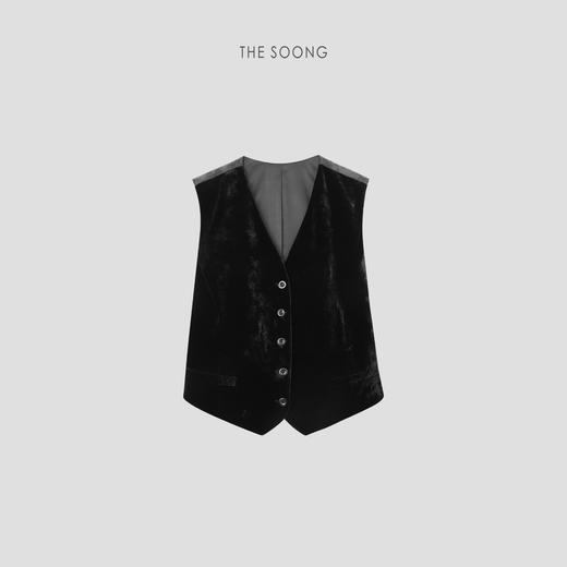 THESOONG/涟漪流光风 桑蚕丝马甲女丝绒西装叠穿坎肩高级感秋HWMJ7533 商品图5