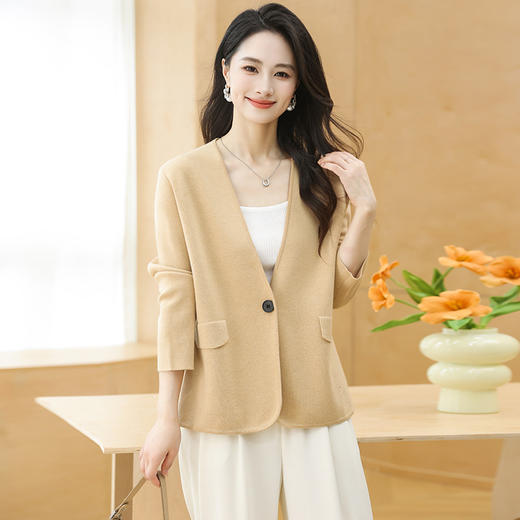 气质高级感秋装上衣，中年妈妈装针织开衫洋气CC-AB25014 商品图2
