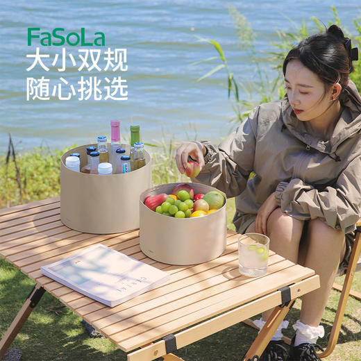 FaSoLa户外可叠水盆野营钓鱼轻量脸盆外出住酒店便携式水盆 商品图3