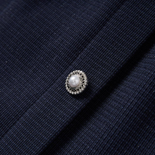 「高货wl」全新升级【铂金会员330/天猫439/差价109】(01839)洛诗琳气质小香风连衣裙2025秋季优雅通勤钉珠领连衣裙 商品图3