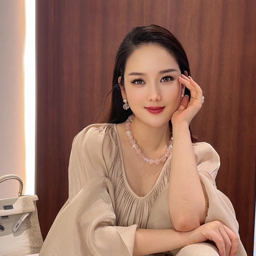 GAONAS 万华镜 时尚粉色16mm珠项链11558XW 商品图4