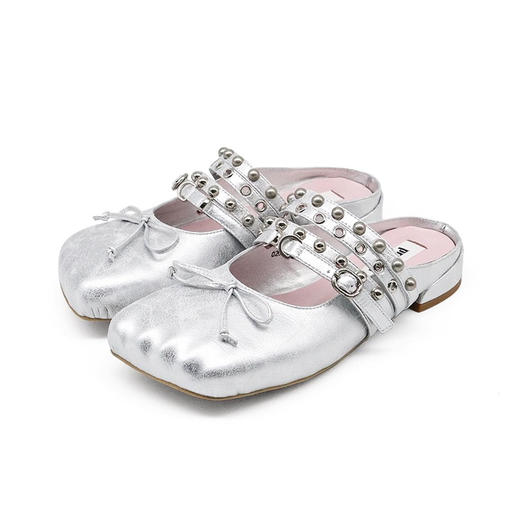 低跟芭蕾半拖穆勒鞋 商品图8