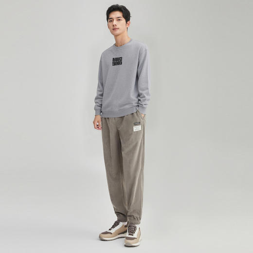 情侣款字母印花圆领套头卫衣2025秋季新款棉质宽松弹力上衣 商品图13