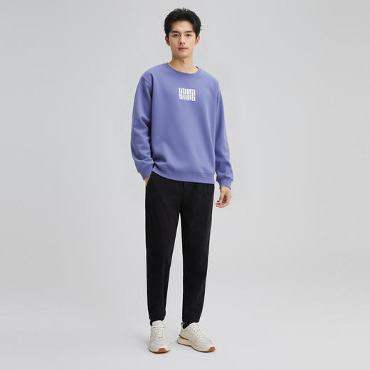 情侣款字母印花圆领套头卫衣2025秋季新款棉质宽松弹力上衣 商品图12