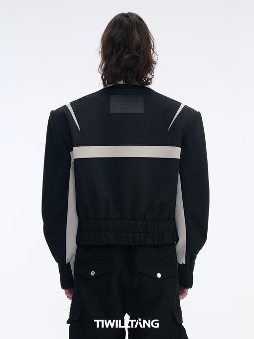 TIWILLTANG启世录“无始无极”先锋定制拼皮结构阔肩拉链夹克外套 商品图2