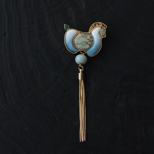 非遗盘扣 汝瓷马上有钱胸针 女小众设计感配饰中国风 商品图3