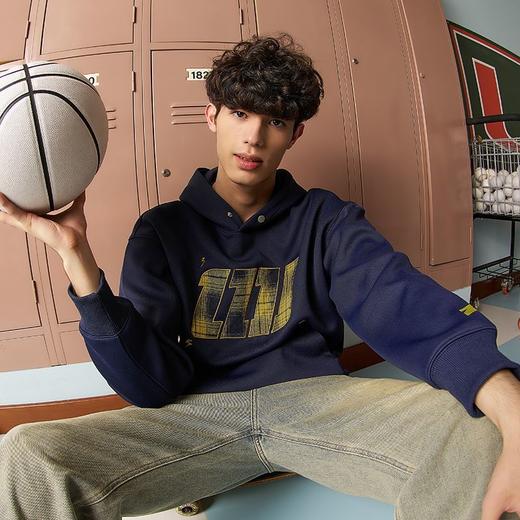 有志者UZIS美式潮流刺绣卫衣男秋季宽松复古重磅运动套头衫明星 商品图7