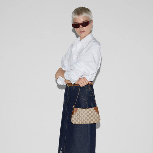 GUCCI 古驰 女士 GG Emblem系列 小号单肩背包 混色 820696 FAD6L 9758 商品图3