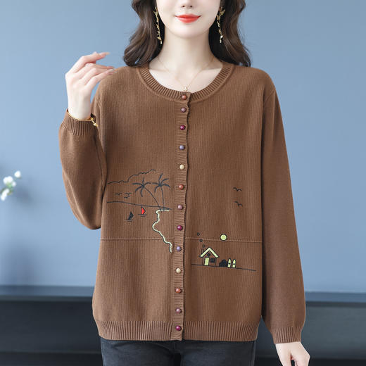 CC 10-6613遮肚藏肉针织开衫时尚洋气显瘦毛衣外套 商品图1