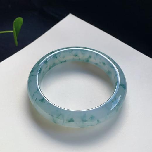 高货飘花翡翠手镯 传家宝温润圆满中式翡翠手镯49625031814H（一口价） 商品图2