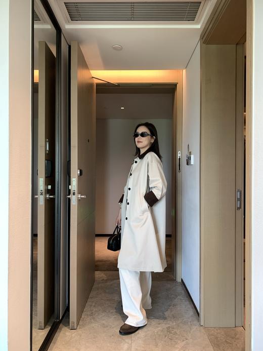 LO*W CLASSIC同款  宽松落肩复古法式长款风衣 商品图11