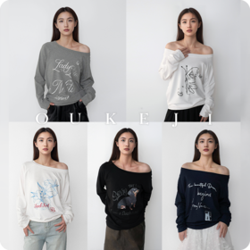 【解锁N种穿法！】斜肩字肩斜肩高弹软糯针织打底衫