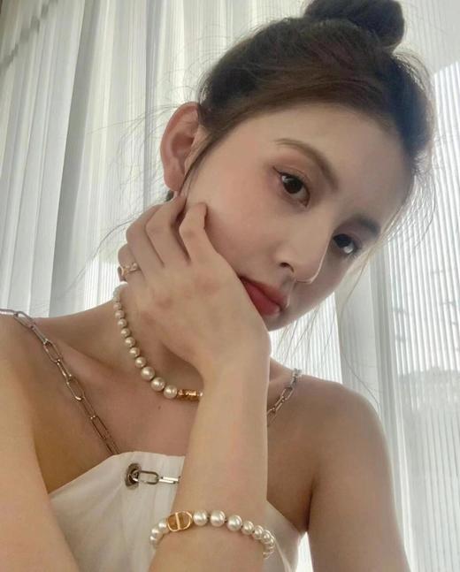 TB26-DIOR迪奥 30 Montaigne 珍珠 树脂 项链 女款 金色 (JM) 商品图1