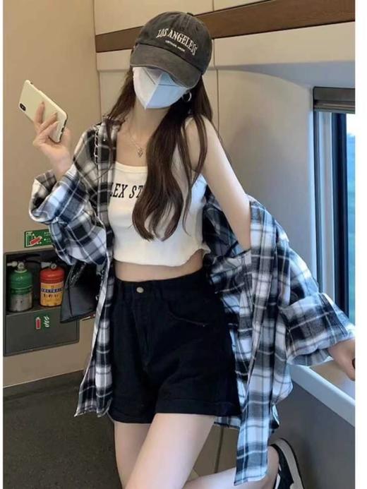 冰点价！仅限11.11！退货勿拍【秋上新】吉妮品牌 018A格子衬衫-喜出 商品图4