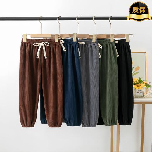 【超值两条装】可优鼠儿童灯芯绒裤子 灯芯绒面料软糯细腻亲肤耐磨 裤脚螺纹设计美观又防风 男女童皆可穿 B类 商品图0