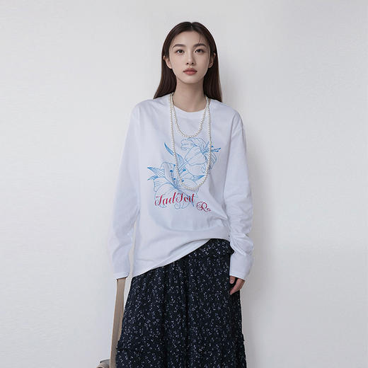 优选丨【两件装，单拍不发】独家上新！小众设计~【多款】插画高克重纯棉长袖T恤 商品图4