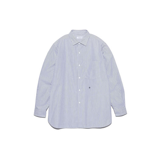 nanamica Regular Collar Stripe Wind 男女中性款条纹按扣衬衫 商品图3