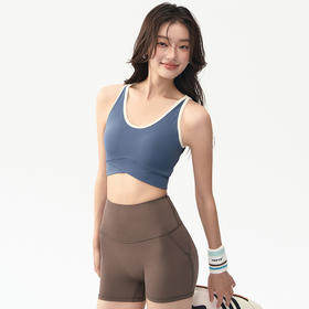 【限时秒】YOGACODE【火树银花系列】玻尿酸瑜伽背心女固定杯跑步防震聚拢运动文胸DWC125621