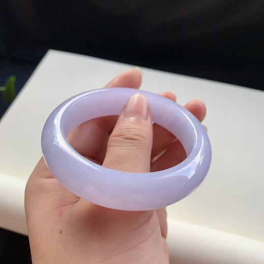 高货紫罗兰色翡翠手镯 传家宝温润圆满中式翡翠手镯49625031816H（一口价） 商品图4